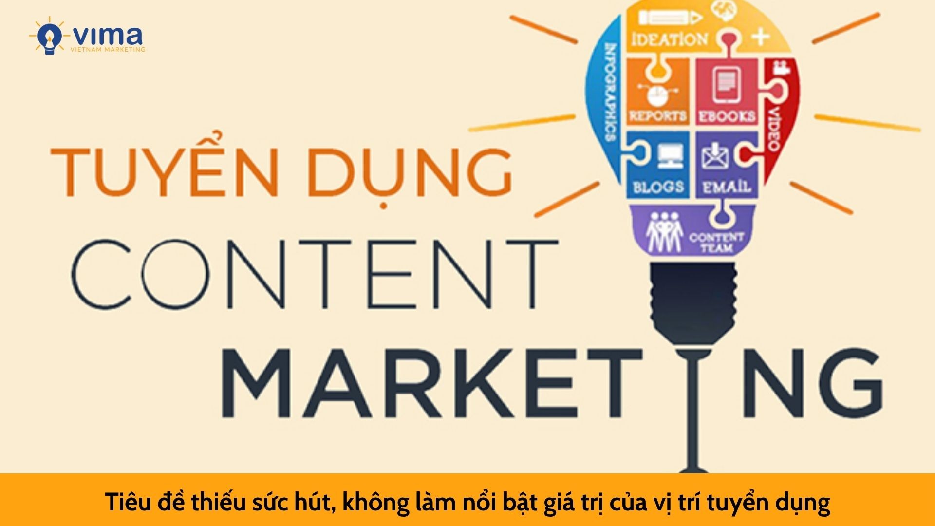 Tiêu đề thiếu sức hút, không làm nổi bật giá trị của vị trí tuyển dụng